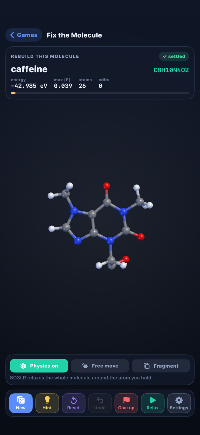 Fix the Molecule: a sabotaged molecule with intruder atoms to pull out